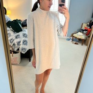 Zara oatmeal colored mock neck shirt dress size L(8)